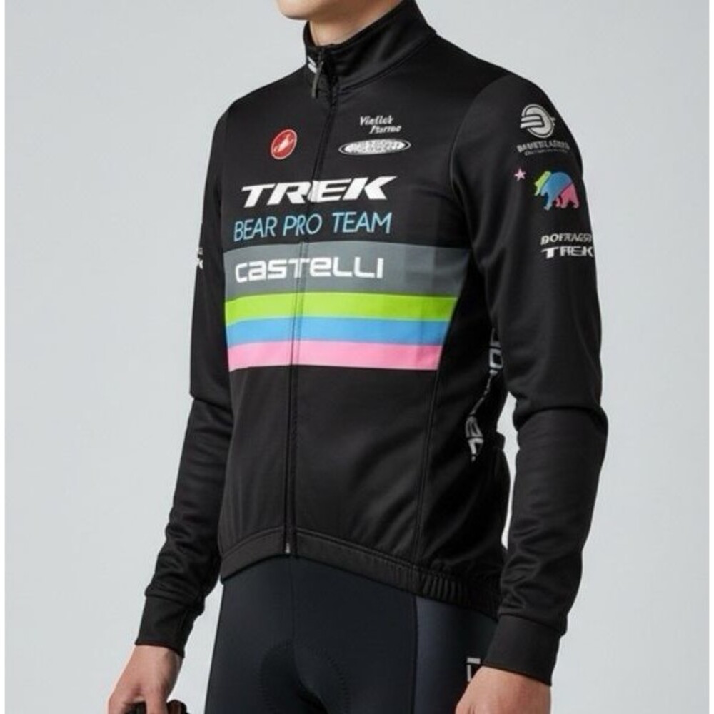 Castelli Cycling Jacket Men Small Black Jersey Rain Shell Windstop Trek USA